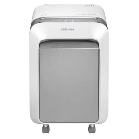 Distruggidocumenti uso moderato Fellowes LX211 - P-5 - 23 L - taglio a microframmenti 2x12 mm - bianco 5050301